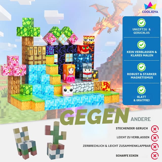 Thumbnail 6 de COOLJOYA Magnetische Bausteine 150 Teile