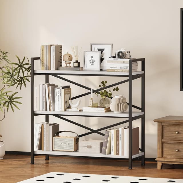 Detalle 2 de Homeiju 3 Tier Bookshelf 31.49" Width