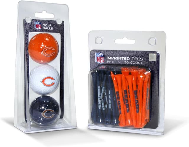 Detalle 2 de Team Golf NFL Kansas City Chiefs logo golf ball and tees bundle (3 golf balls, 50 tees)
