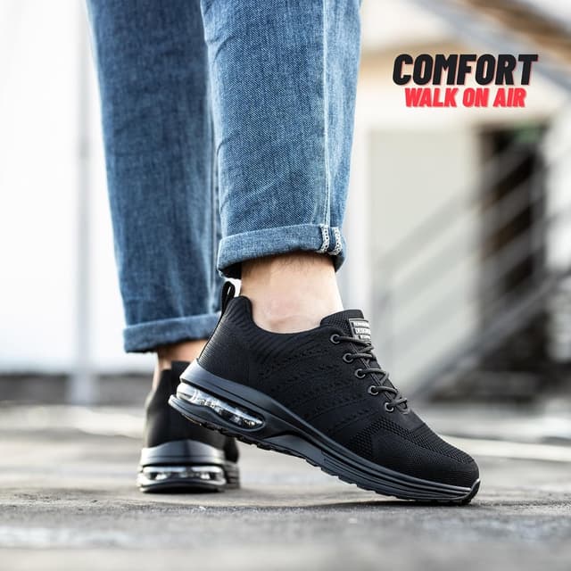 Detalle de Rona Safety Shoes with Steel Toe Cap – Lightweight, Comfortable & Slip-Resistant for Men and Women