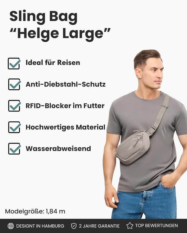 Detalle 2 de Larkson Helge Large Sling Bag 1,2 l