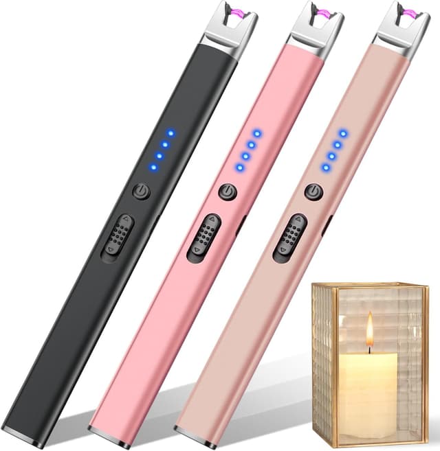 Detalle de Electric candle lighter 3 pack USB-C