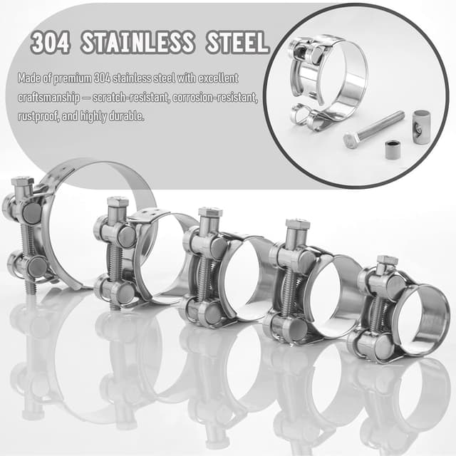 Thumbnail 2 de Lxoraziy T-Bolt Schlauchschellen 26-28mm 8er Set