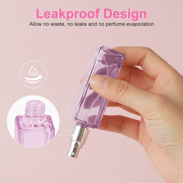 Detalle 2 de LOPHE Extracteur diffuseur de parfum 6 flacons carrés en verre (10 ml) avec pompe – kit voyage