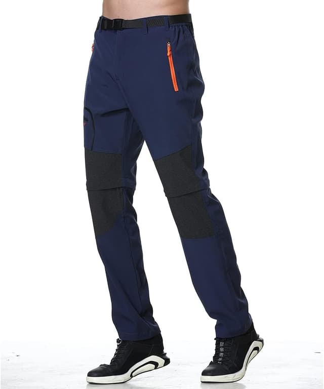 Detalle 2 de Pantalon de trekking homme SANMIO softshell imperméable, coupe-vent et respirant (avec jambes amovibles)