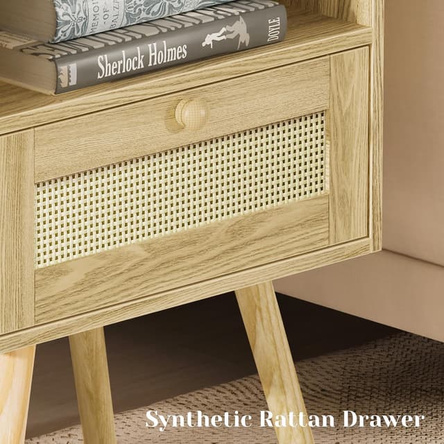 Thumbnail 5 de SUPERJARE Nightstands Set of 2 with Charging Station 🛋