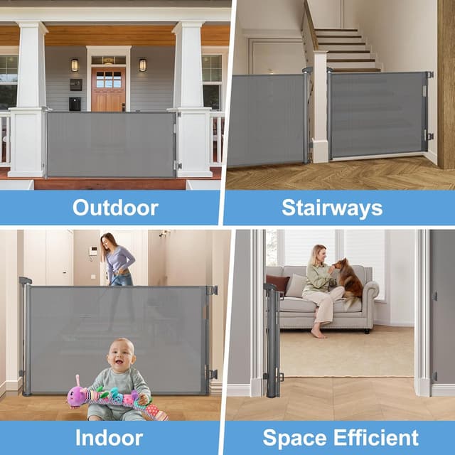 Thumbnail 2 de Retractable Mesh Safety Gate 86cm