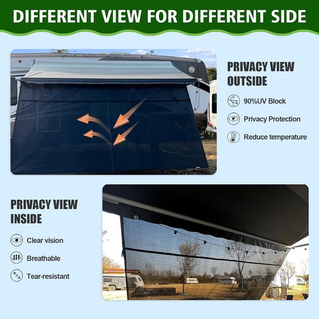 Thumbnail 2 de Dulepax RV Awning Shade Screen 8' x 18'3