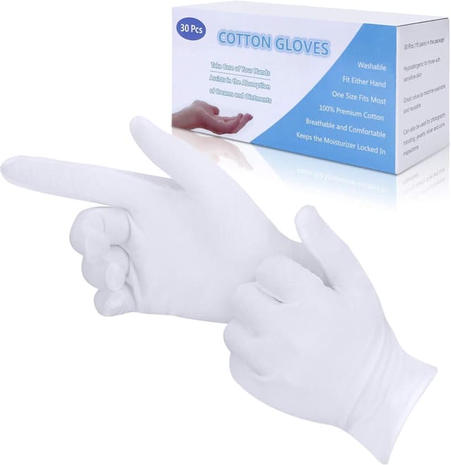 Imagen de Cotton Gloves 30 Pcs for Eczema en OfertitasTOP