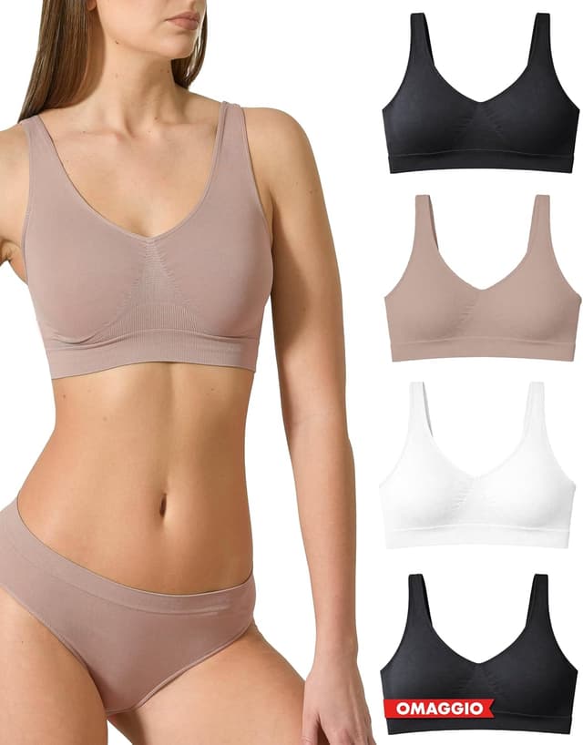 Imagen de Risalti Reggiseno Senza Ferretto Spalla Larga 3 pz en OfertitasTOP
