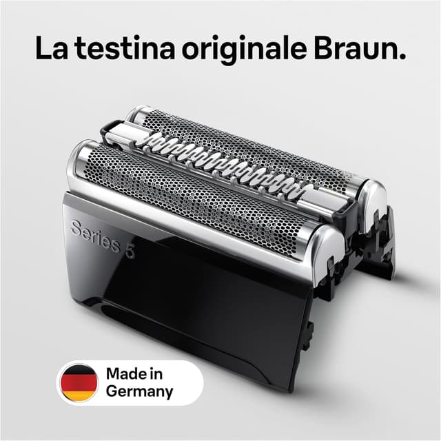 Detalle de Braun 52B testina di ricambio originale per rasoio elettrico barba (Series 5) – nero