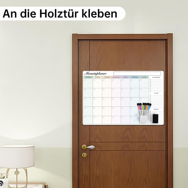 Detalle 1 de Whiteboard Monatsplaner 60x40 cm selbstklebend