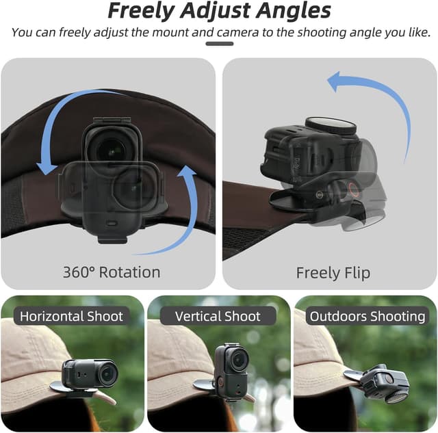 Detalle 2 de HAFOKO Osmo Nano Hat Brim Clip 360°