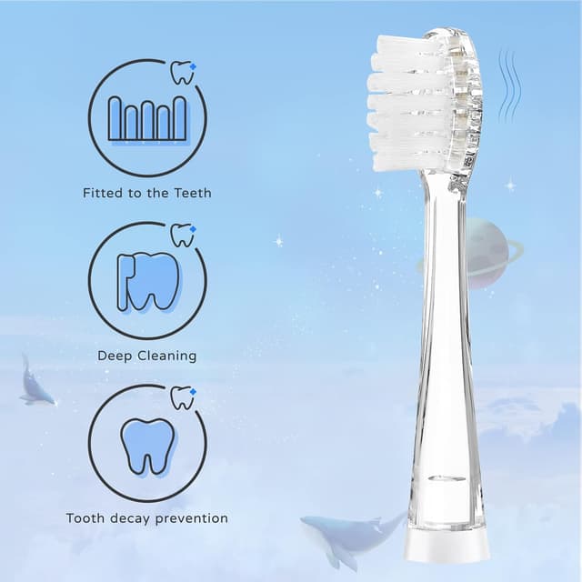 Detalle 2 de 5er Kinder Ersatzbürsten für Seago SG 513/977 DT-K6 K3