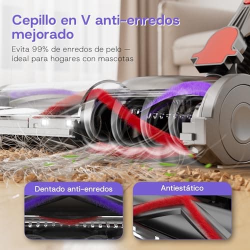 Thumbnail 6 de Aodebiao V16 aspiradora sin cable 55KPa (600W) con pantalla LED táctil y modo AUTO