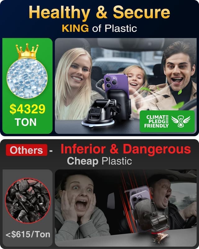 Detalle de VANMASS Handyhalter Auto 2026, lila 3 in 1