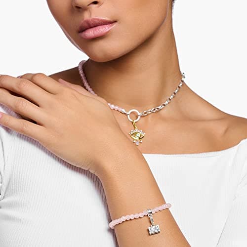 Detalle 2 de THOMAS SABO A2097-034-9-L19V pulsera perlas rosas, 16–19 cm 💍