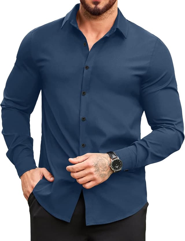Imagen de COOFANDY Chemise homme sans repassage en OfertitasTOP