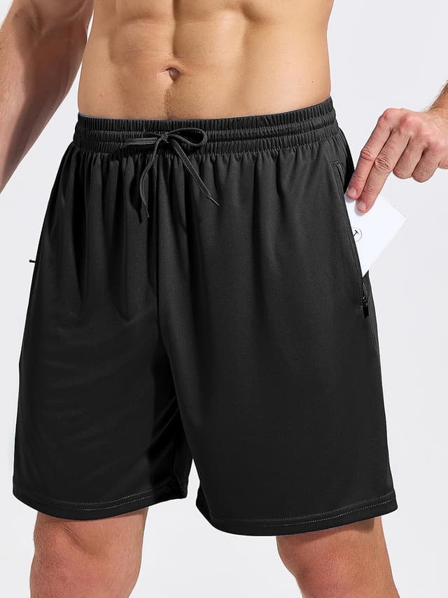 Detalle de Cimic 3/5 Pack Men’s Quick-Dry Running Shorts with Zipper Pockets