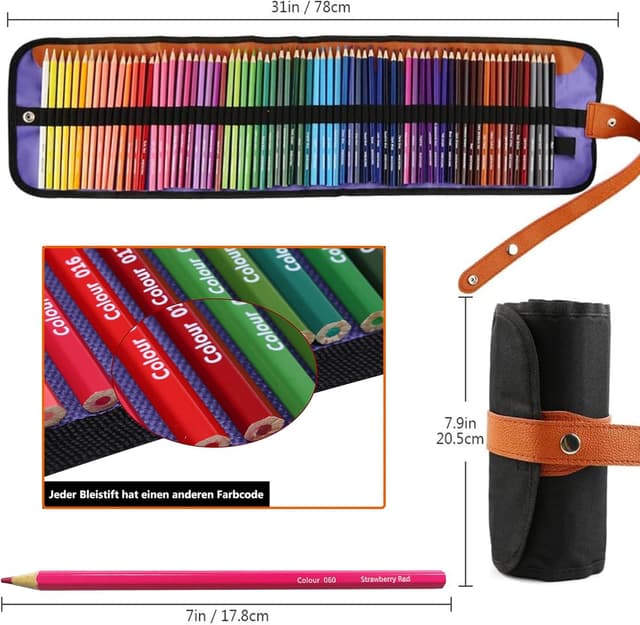 Detalle 2 de Ugmic 72 Buntstifte Set 72 Farben 🎨