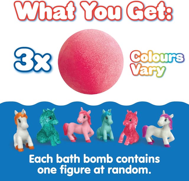 Detalle de ZIMPLI 3 x Large Unicorn Surprise Bath Bombs 100 g