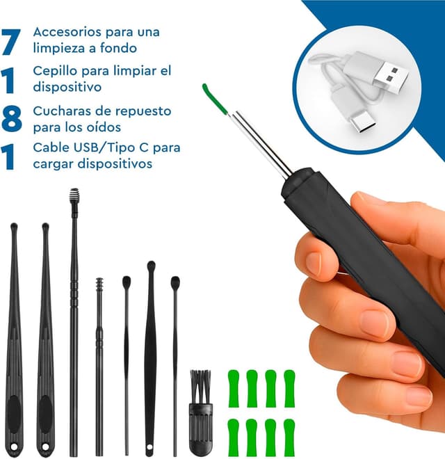 Thumbnail 5 de Otoscopio Limpiador de Oídos con Cámara 3,6mm 1920p WiFi