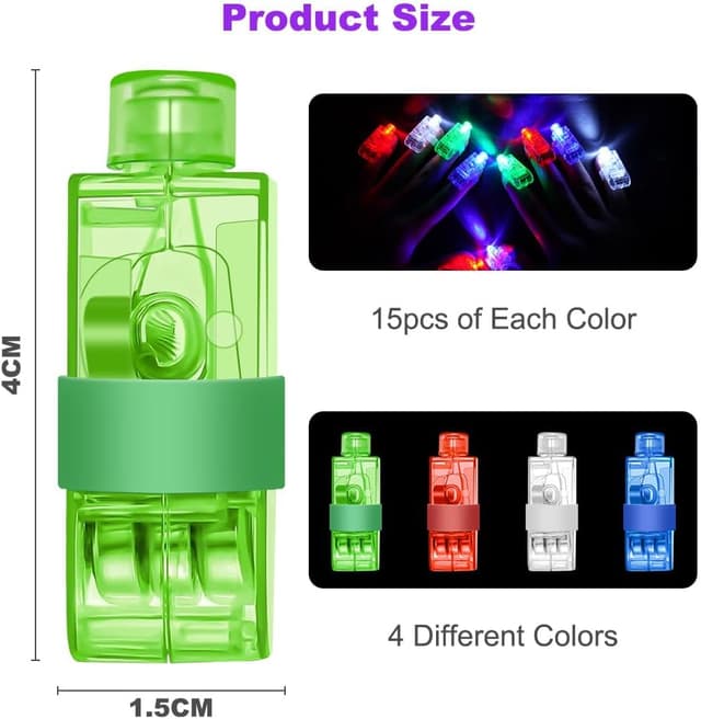 Thumbnail 1 de Ainiv 60PCS LED finger lights for parties 🎉