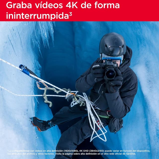 Detalle 2 de SanDisk Extreme PRO 128GB SDXC UHS-I U3 V30 4K UHD 📸