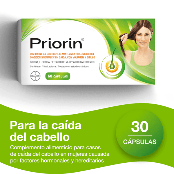 Detalle 2 de Priorin Anticaída Cápsulas 4x60 unidades, Biotina