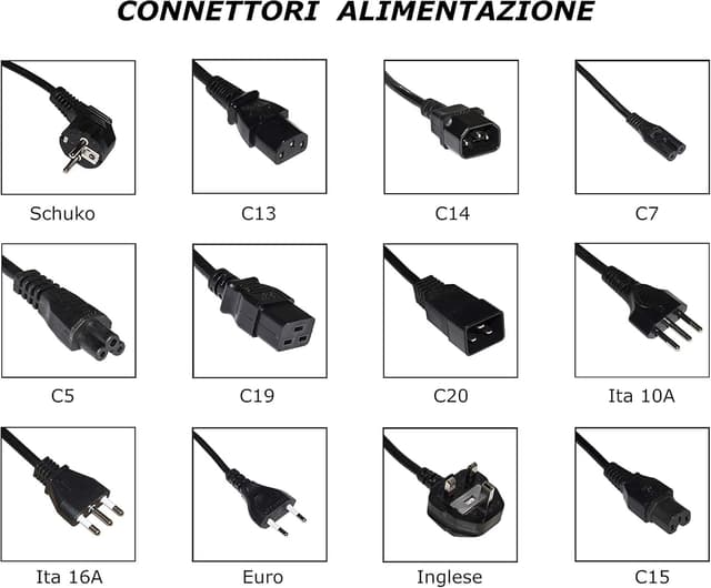 Detalle de Câble adaptateur alimentation Schuko (femelle) vers IEC C14 (mâle) H05VV-F, 50 cm