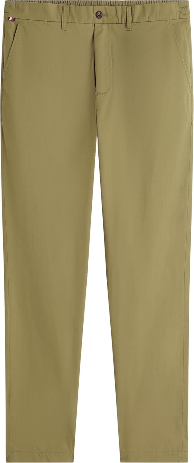Detalle de Tommy Hilfiger Harlem Half Elast Poplin (MW0MW42341) – Pantaloni chino uomo