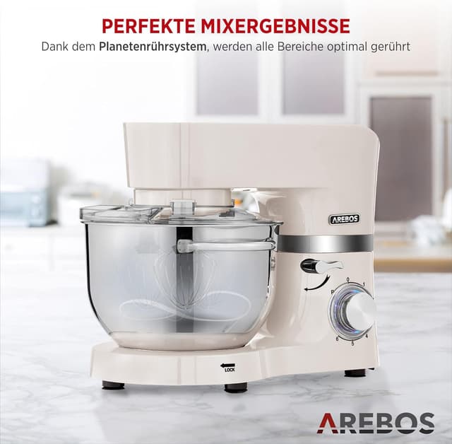 Thumbnail 4 de Arebos Küchenmaschine 1500W Creme