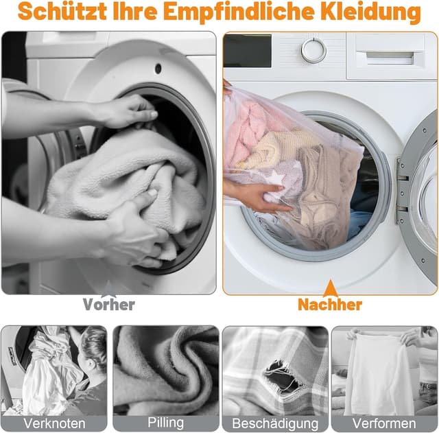 Thumbnail 4 de Dntorx Wäschenetz 6er Set mit Reißverschluss