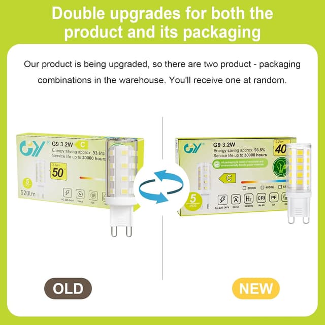 Thumbnail 2 de GY Bombilla G9 LED 3.2W 520 lúmenes