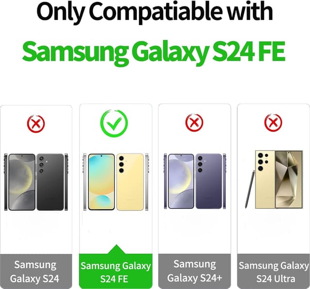 Detalle de LeYi Galaxy S24 FE case with glass