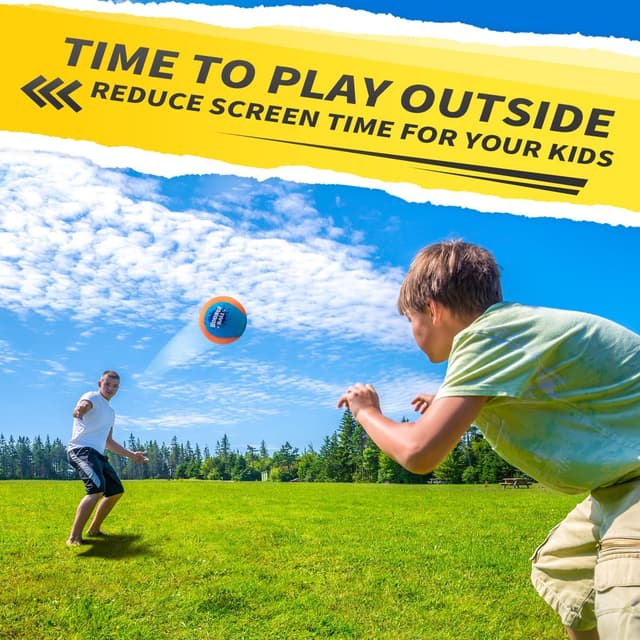 Detalle de KmmiFF Wasser-Sprungball (2er-Set) für Outdoor-Spiele am Strand, See & Pool – für Kinder von 5 bis 12 Jahren