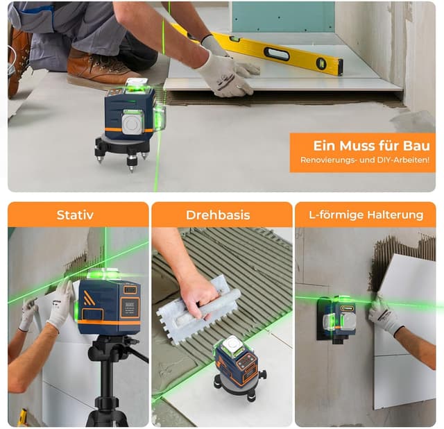 Thumbnail 5 de CIGMAN Kreuzlinienlaser CM701T 360° Grün