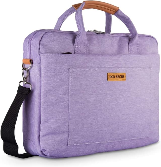 Detalle de DOB SECHS Laptoptasche bis 17–17,3 Zoll (violett) – Laptop-Sleeve mit gepolstertem Innenfach