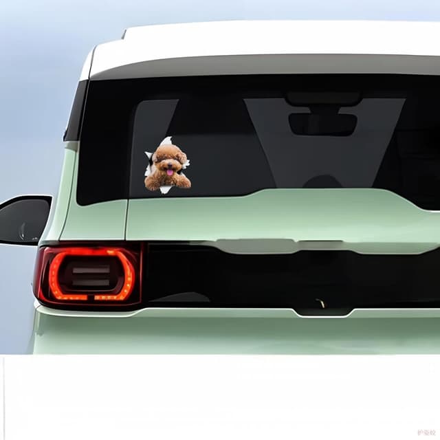 Thumbnail 5 de Autoaufkleber Pudel 18 cm reflektierend