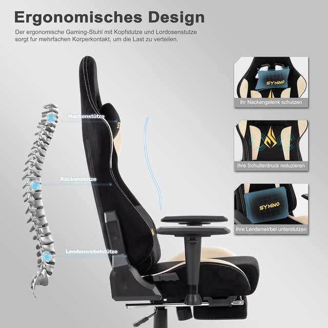 Thumbnail 3 de Symino Chaise Gamer XL 300 kg đź’ş