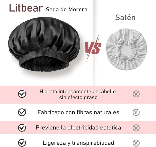 Thumbnail 6 de LitBear Gorro de Seda 22 Momme para dormir