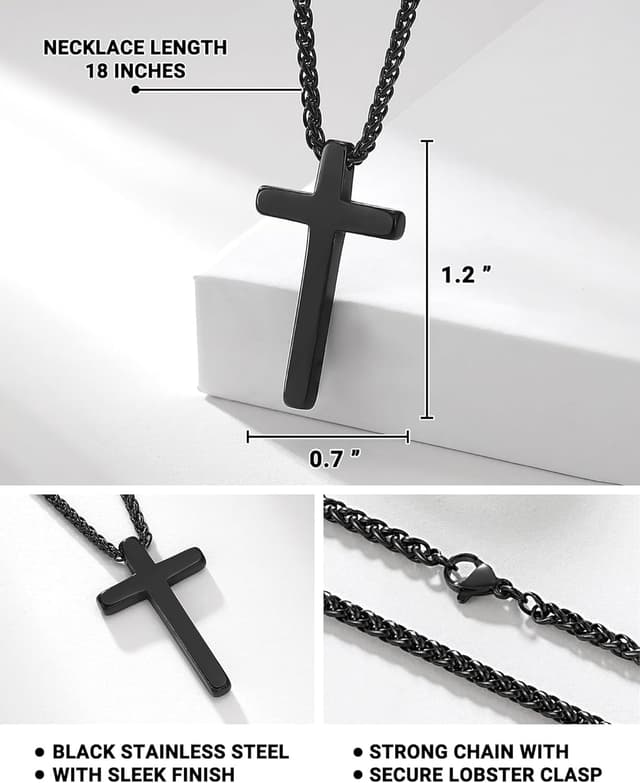 Thumbnail 2 de Dongjiangjin Cross Pendant for Grandson 20in Chain