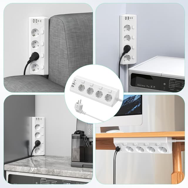 Thumbnail 6 de Ecksteckdose USB 8 in 1 Mehrfachleiste