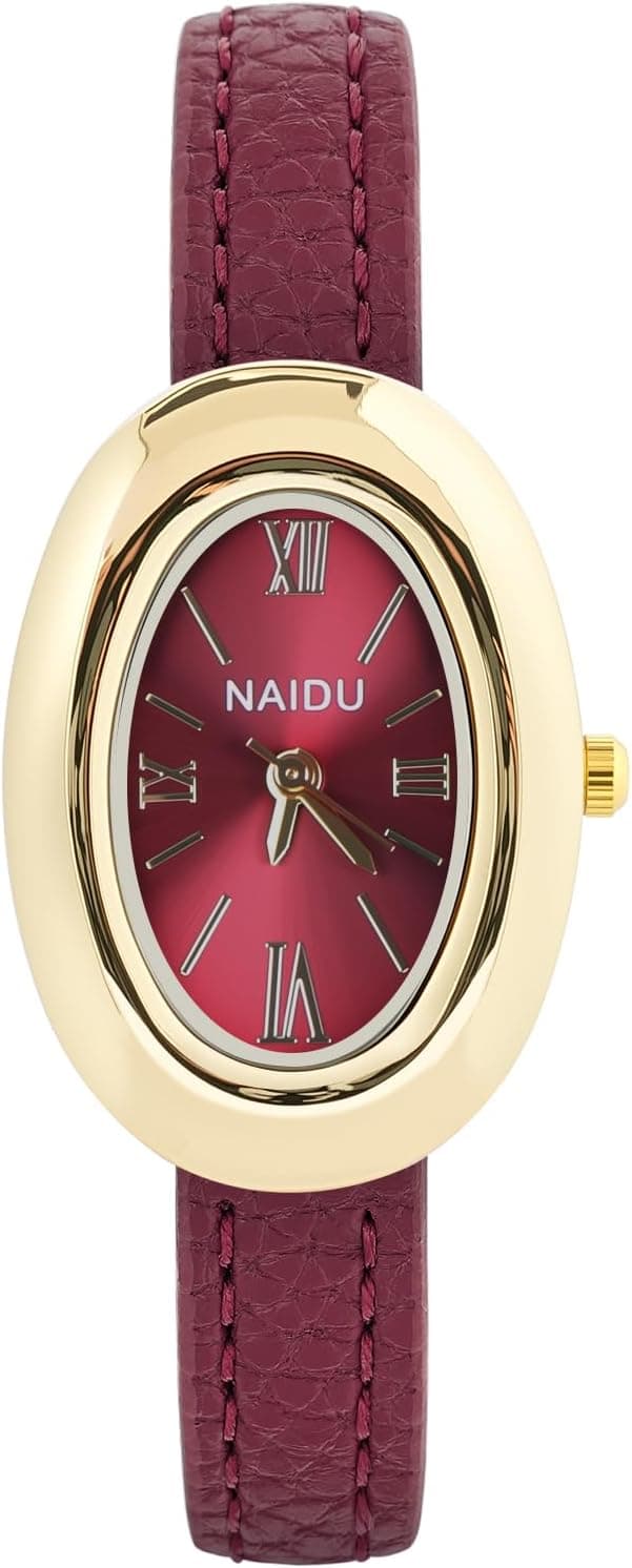 Detalle de APXEL Montre pour Femme ovale analogique quartz avec bracelet en simili cuir