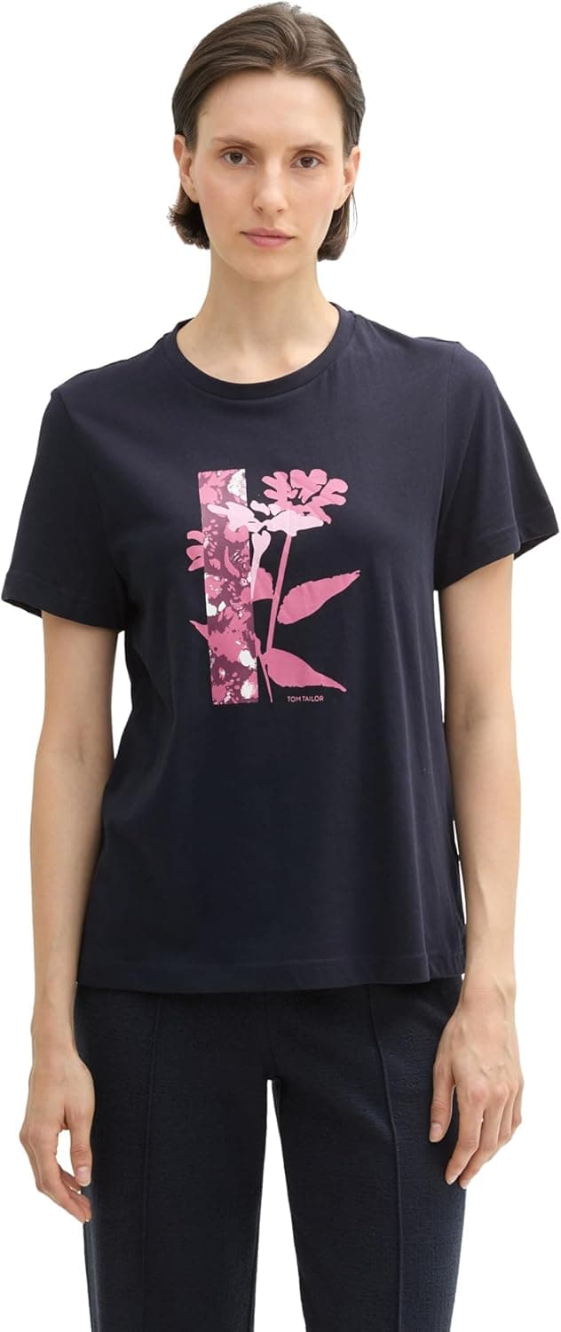 Thumbnail 6 de Tom Tailor 1047837 T-Shirt Donna in jersey di cotone biologico con stampa floreale