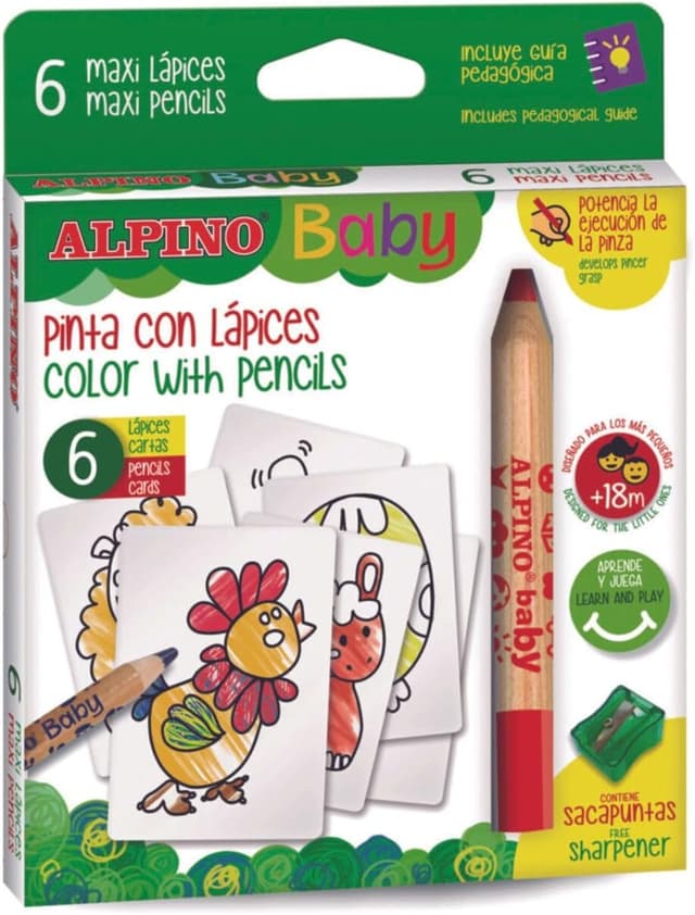 Detalle de ALPINO Baby crayons 6 pour bébés