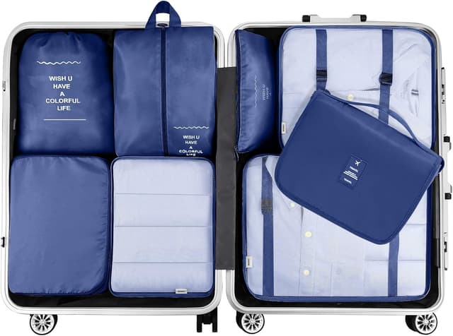 Detalle de MURISE Packing Cubes 8 pièces (6/8) – organisateur de valise pour voyages et vacances