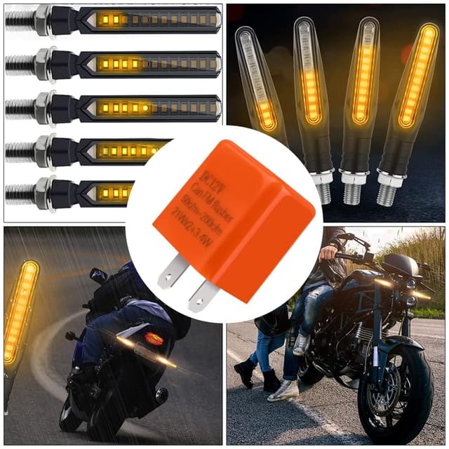 Detalle 2 de URAQT Relè lampeggiante auto 2 pin 12V con regolatore frequenza (indicatori di direzione LED)