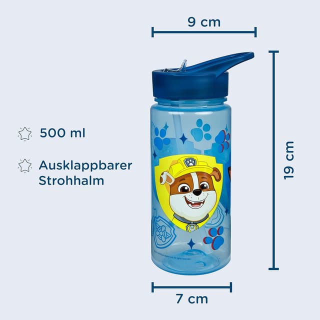 Detalle de Scooli Paw Patrol : set vaisselle enfant avec boîte à goûter et gourde (à partir de 4 ans), plastique sans BPA