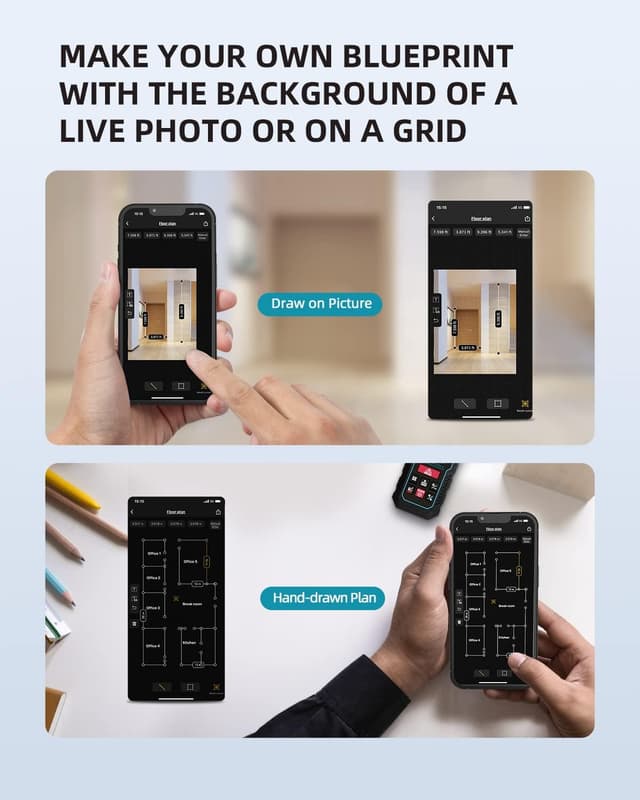 Thumbnail 2 de MiLESEEY D5T Laser Entfernungsmesser 50 m mit APP